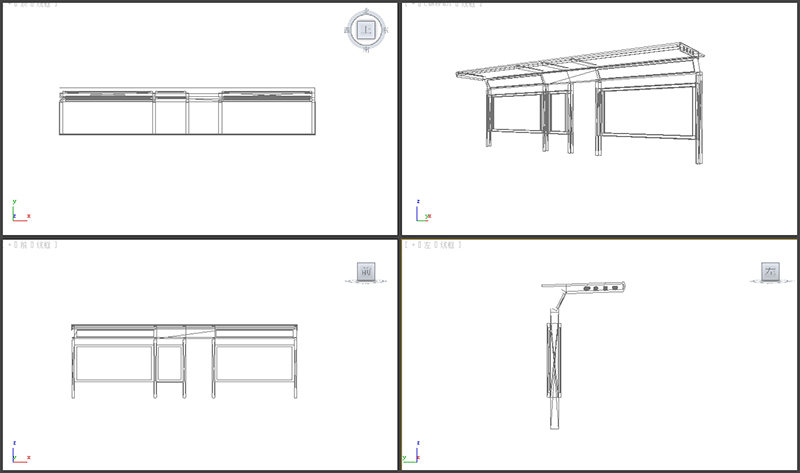 LED顯示屏公交站點(diǎn)候車(chē)亭